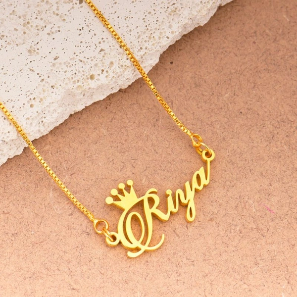 Special Style  customize single Name pendant 19 - golden, only priped