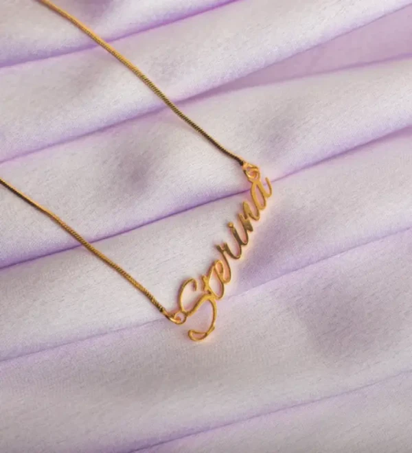 Special Style  customize single Name pendant 23 - golden, only priped