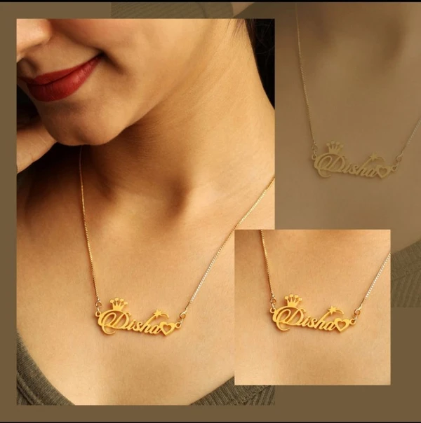 Special Style  customize single Name pendant 24 - golden, only priped