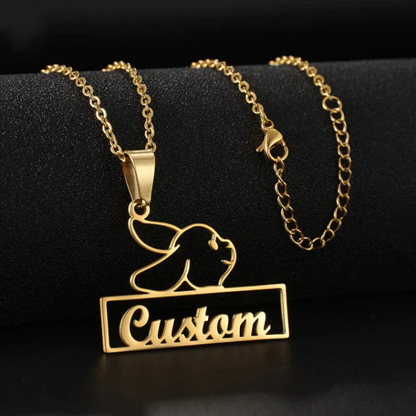 Special Style  customize single Name pendant 26 - golden, only priped