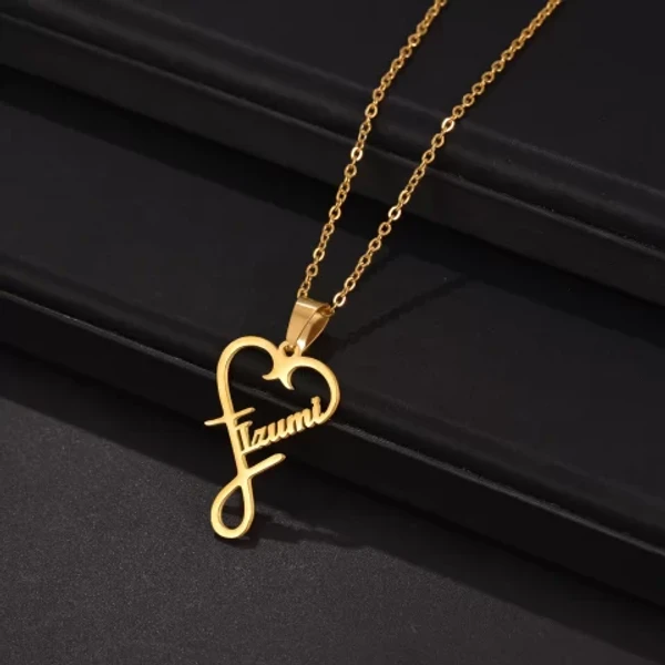 Special Style  customize single Name pendant 29 - golden, only priped