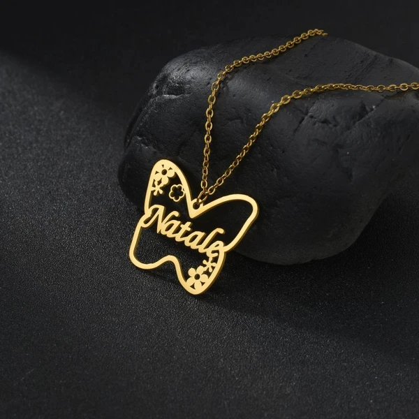 Special Style  customize single Name pendant 30 - golden, only priped