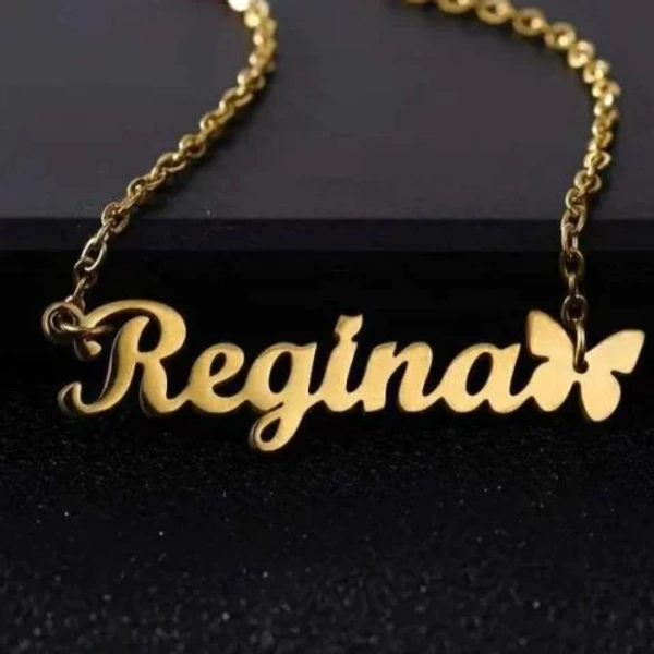 Special Style  customize single Name pendant 38 - golden, only priped