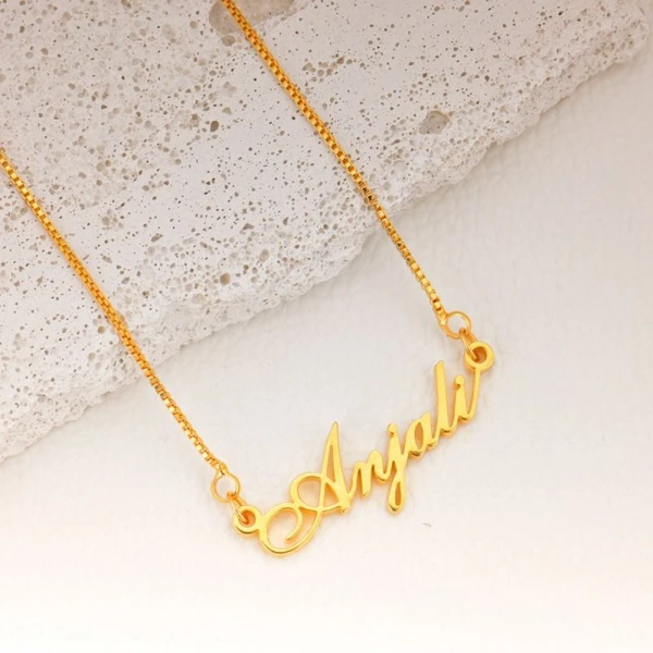 Special Style  customize single Name pendant 42 - golden, only priped