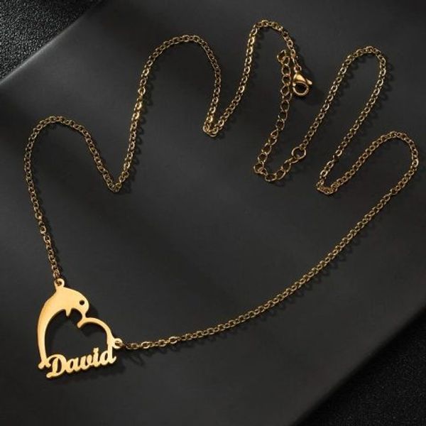 Special Style  customize single Name pendant 45 - golden, only priped