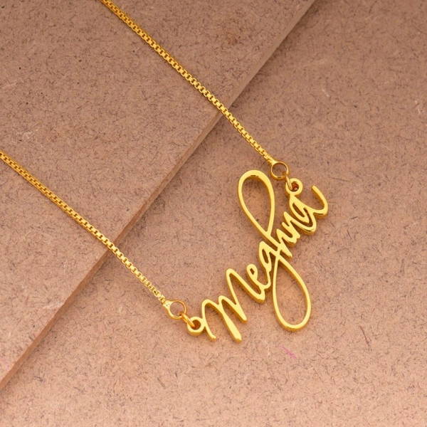 Special Style  customize single Name pendant 47 - golden, only priped