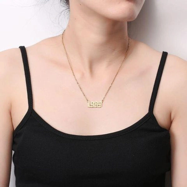 Special Style  customize single Name pendant 50 - golden, only priped