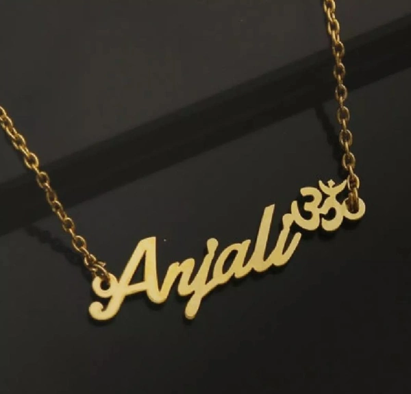 Special Style  customize single Name pendant 53 - golden, only priped