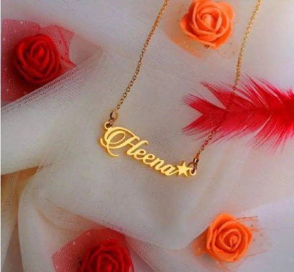Special Style  customize single Name pendant 55 - golden, only priped