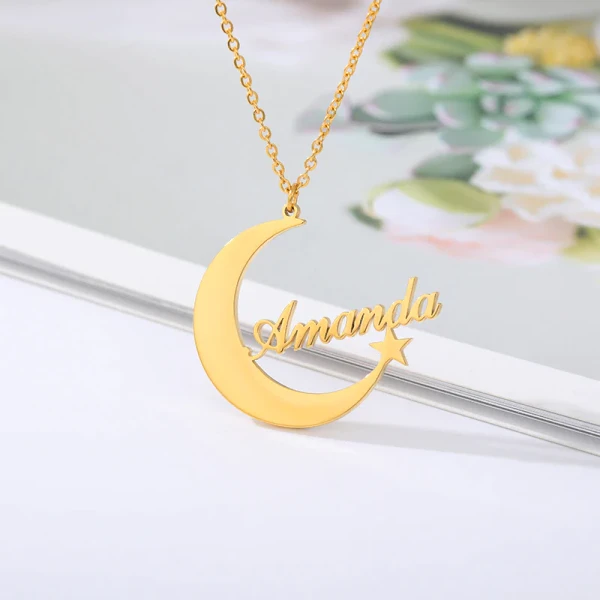 Special Style  customize single Name pendant 58 - golden, only priped