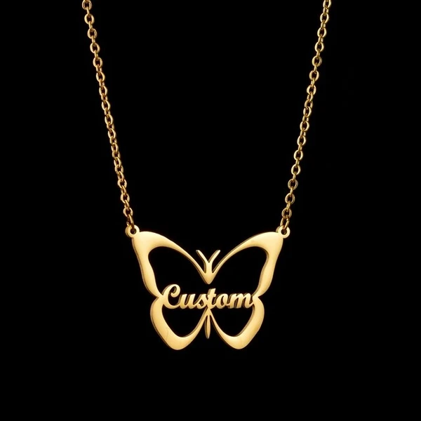 Special Style  customize single Name pendant - golden, only priped