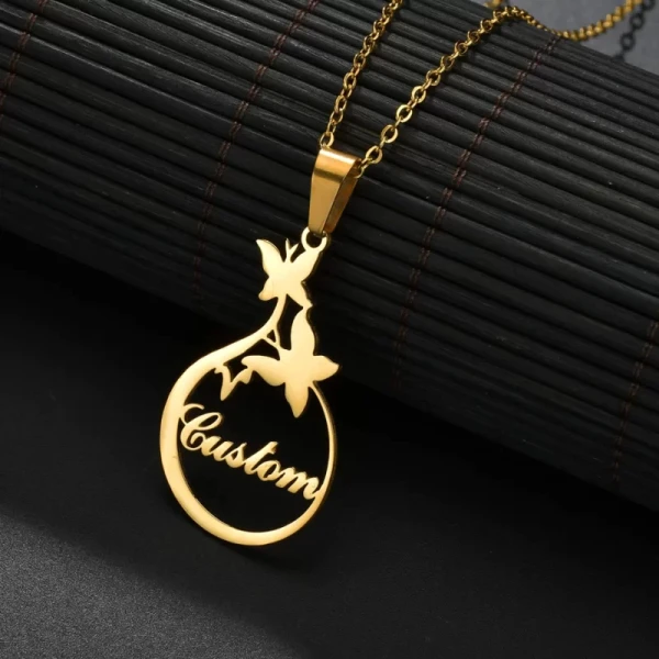 Special Style  customize single Name pendant 68 - golden, only priped