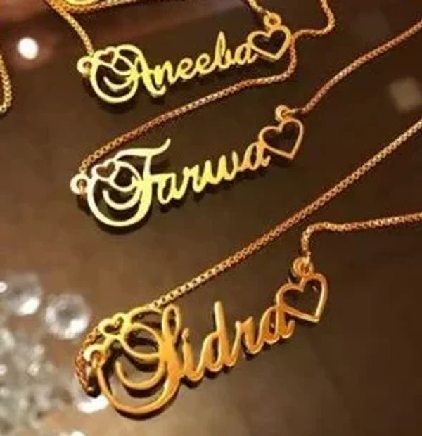 Special Style  customize single Name pendant - golden, only priped