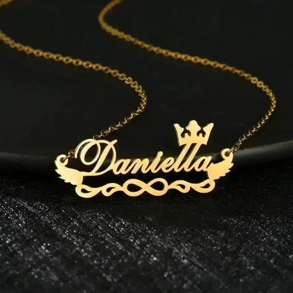 Special Style  customize single Name pendant 77 - golden, only priped