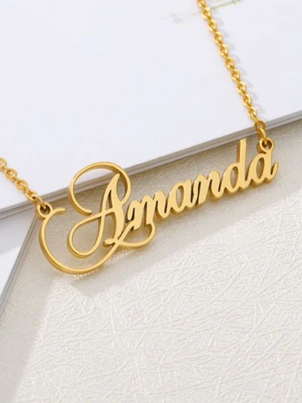 Special Style  customize single Name pendant - golden, only priped