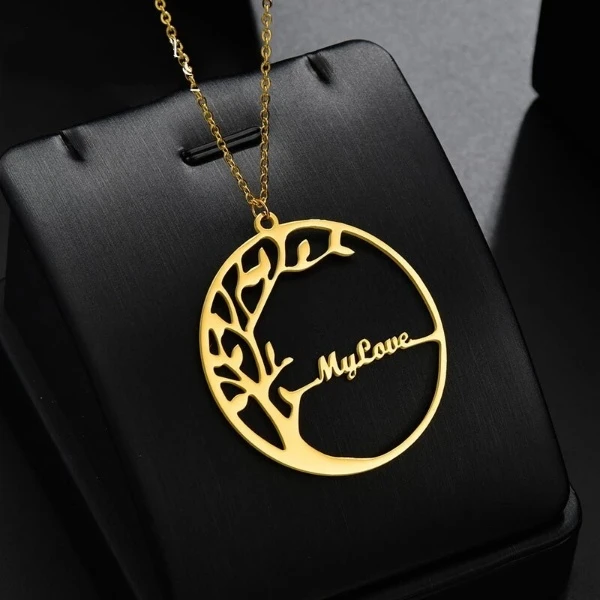 Special Style  customize single Name pendant - golden, only priped