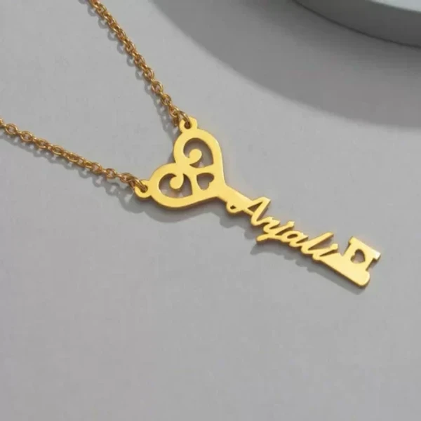 Special Style  customize single Name pendant - golden, only priped