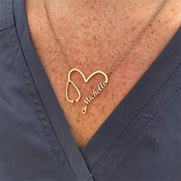 Special Style  customize single Name pendant - golden, only priped