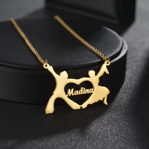 Special Style  customize single Name pendant - golden, only priped