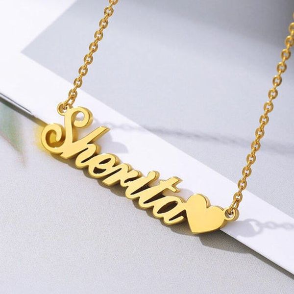 Special Style  customize single Name pendant 123 - golden, only priped