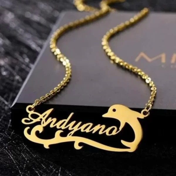 Special Style  customize single Name pendant - golden, only priped
