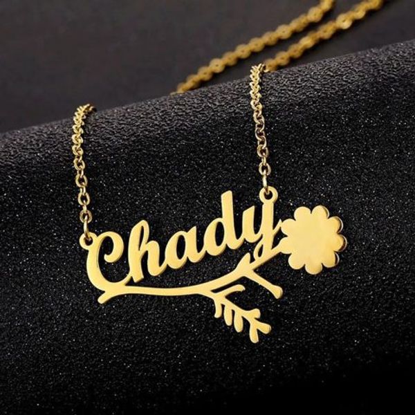Special Style  customize single Name pendant 127 - golden, only priped