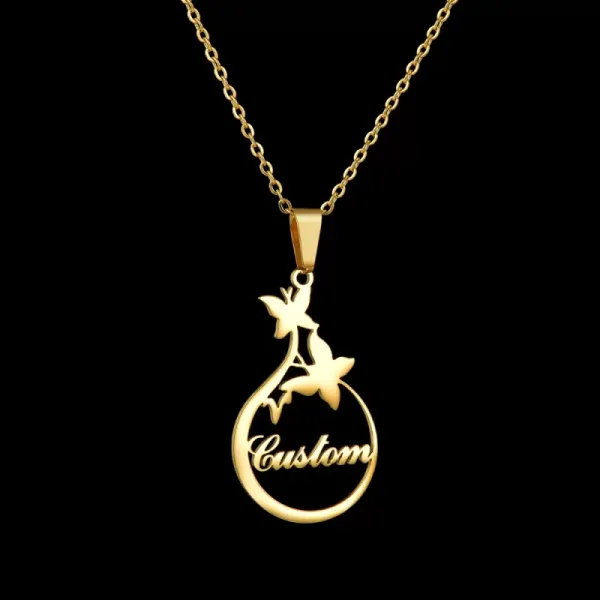 Special Style  customize single Name pendant 128 - golden, only priped