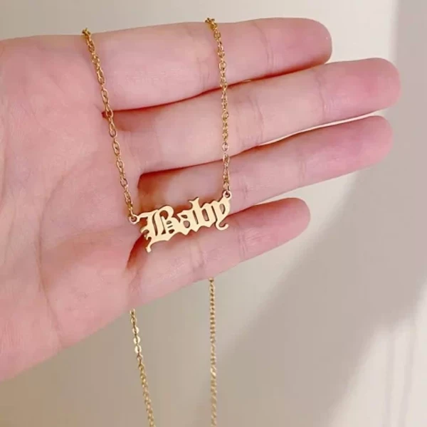 Special Style  customize single Name pendant - golden, only priped