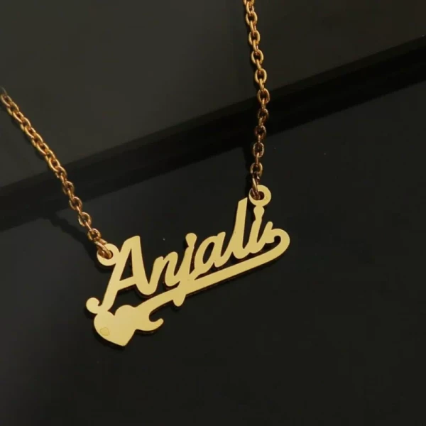 Special Style  customize single Name pendant - golden, only priped