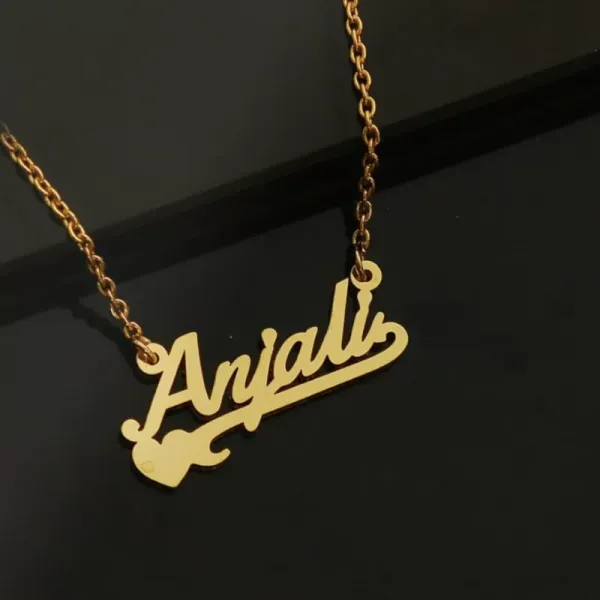 Special Style  customize single Name pendant 131 - golden, only priped