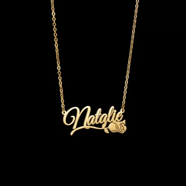 Special Style  customize single Name pendant - golden, only priped