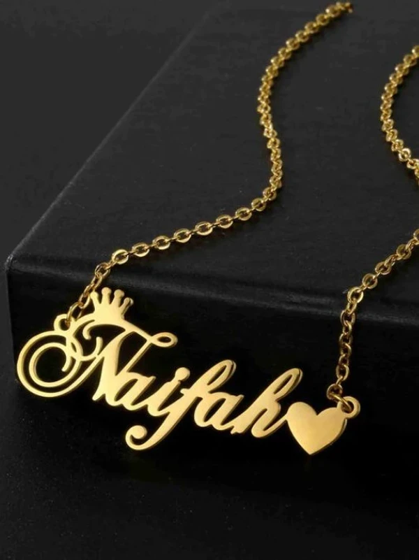 Special Style  customize single Name pendant - golden, only priped