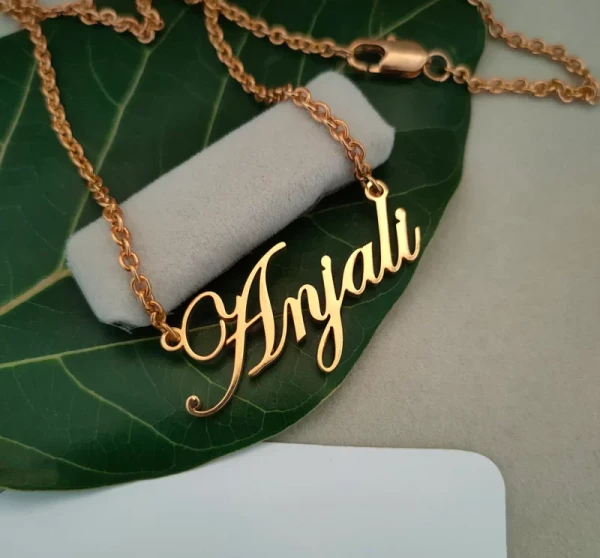 Special Style  customize single Name pendant - golden, only priped