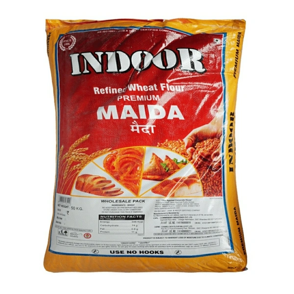 Indoor Refined Wheat Flour Premium Maida Regular / Multipurpose Bopp Bag - 50KG