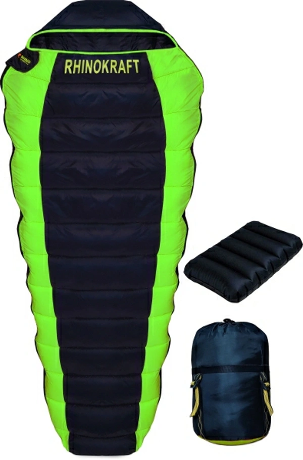 RHINOKRAFT Light Weight Sleeping Bag With Pillow 