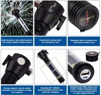 Rechargeable 7 Mode Solar LED  Torch Travel  Flash Light 