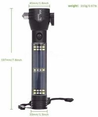 Rechargeable 7 Mode Solar LED  Torch Travel  Flash Light 