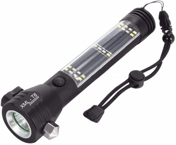 Rechargeable 7 Mode Solar LED  Torch Travel  Flash Light 