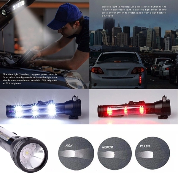 Rechargeable 7 Mode Solar LED  Torch Travel  Flash Light 