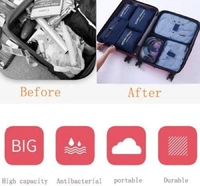 Travel Organizer Packing Cube Set ( 3 Pcs Mesh Bag +3 Pcs Storage Pouch) - Green