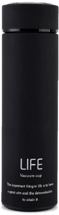Double Wall Vacuum Insulated Travel Flask  - Black