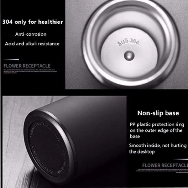 Double Wall Vacuum Insulated Travel Flask  - Black