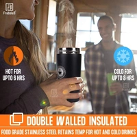 Vacuum Insulated Stainless Steel Travel Flask  - White