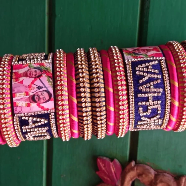 Silk Thread Bridal Bangles - all, all