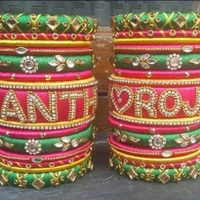 Silk Thread Bridal Bangles - all, all