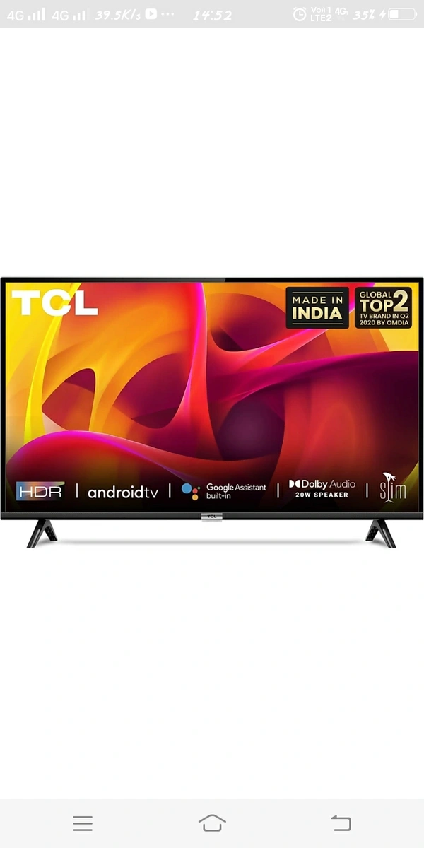 TCL 32inch Led TV Smart Android 2021 Edition (32S5200)