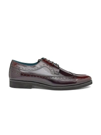 Luxor Men Burgundy Leather Brogues - Burgundy, 6-7-8-9-10