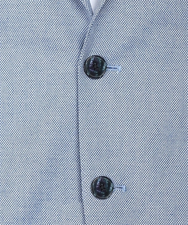 Self Design Single Breasted Formal Men Blazer  (Light Blue) - (36)(38)(40)(42)(44)(46)