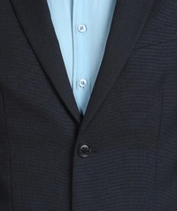 Woven Single Breasted Casual Men Full Sleeve Blazer  (Dark Blue) -  (Dark Blue), (36)(38)(40)(42)(44)(46)
