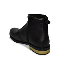 Men Black Textured Leather Formal Boots - LeatherDust And Dry Dirt From The Surface Using A Clean Cloth Or Soft BrushAllow Them To De-OdorizeU, (6)(7)(8)(9)(10)